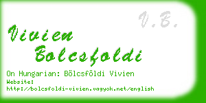 vivien bolcsfoldi business card
